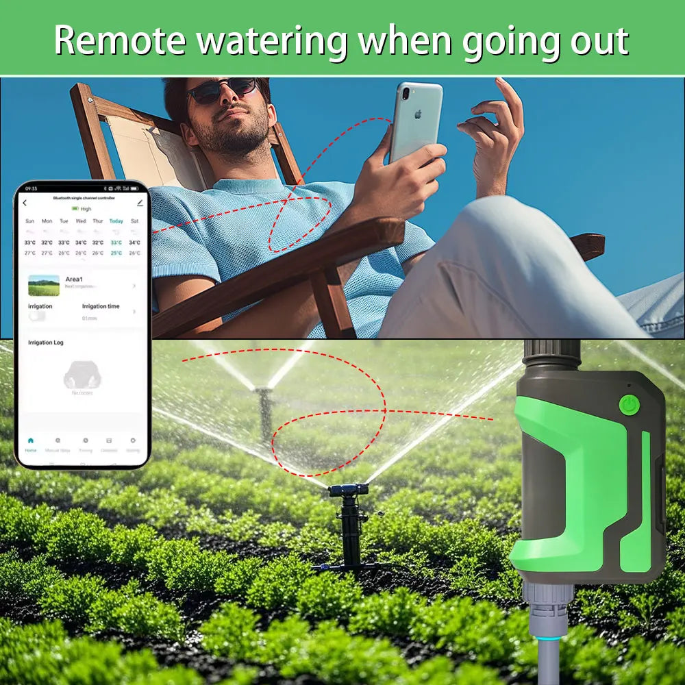 Wifi Smart Sprinkler Timer Garden Hose Watering System, Outdoor Water Timer Programmable,With Tuya App Remote Control Alexa 2025