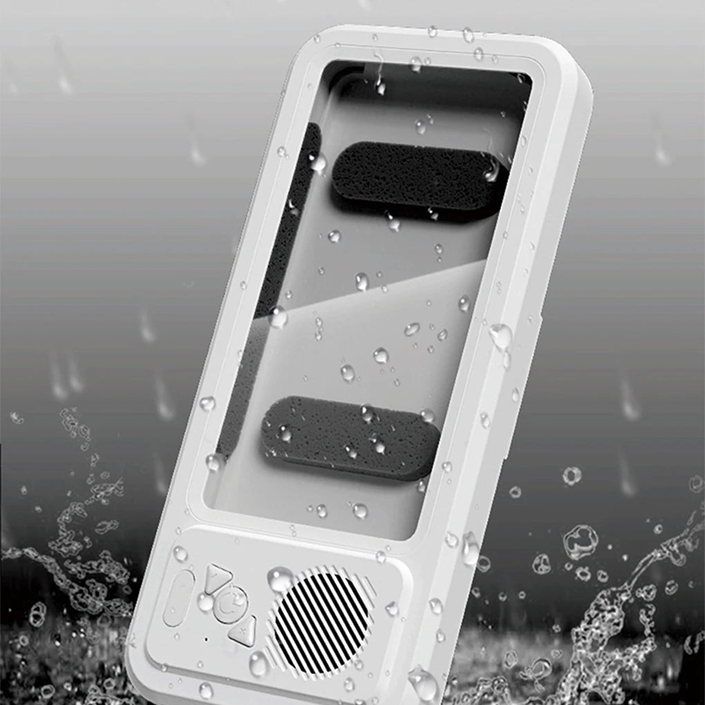 Bathroom Waterproof Mobile Phone Box Bluetooth Speaker Audio Bath TV Stand Mobile Phone Holder 360° Rotation Touch Screen