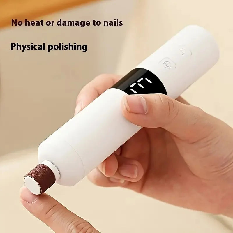 Electric 2-in-1 foot grinder and nail grinder - USB foot repair equipment with 3-speed adjustment and 16 interchangeable heads