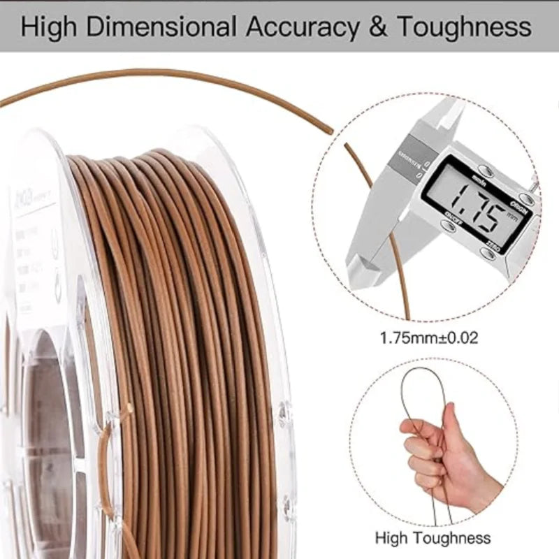 3D Printer Filament PLA Wood Grain 1.75mm Filament 1KG 250G 3D Printing Plastic Materials Filament Walnut Teak Cherry Wood