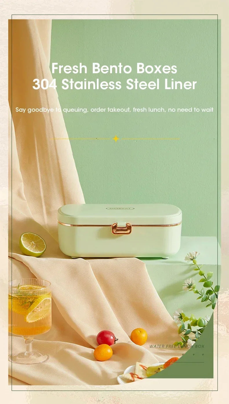 900ML Electric Lunch Box Portable Food Warmer With Heat Preservation For Office Worker Student Camping Heated Meal Box