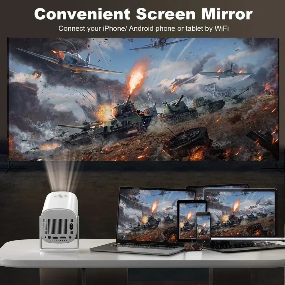 Mini Smart Projector P30 Android 11 WiFi 6 Technology 4K 1080P Video 1280x720P Native Resolution Portable Home Entertainment