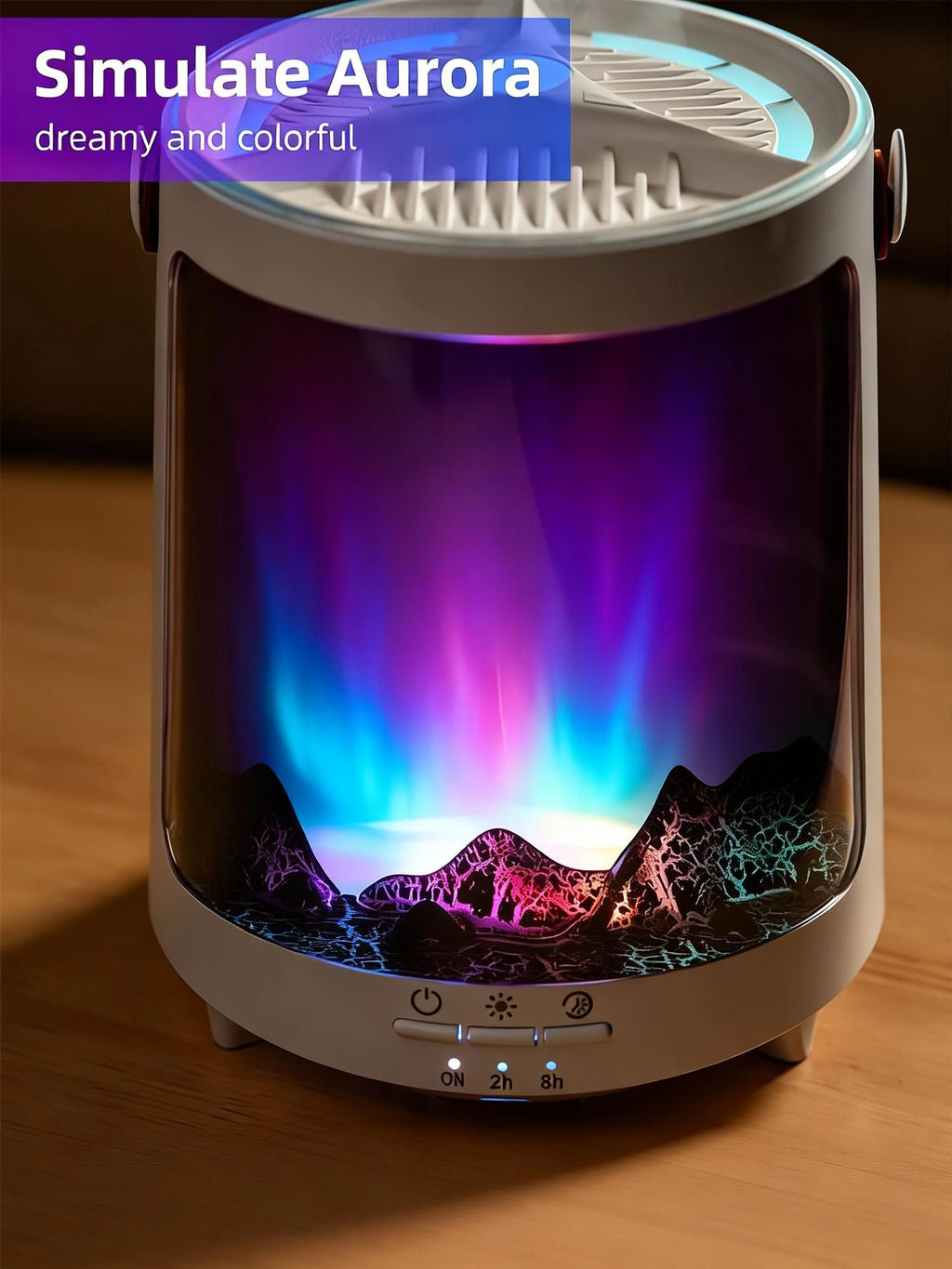 Aurora Jellyfish Humidifier Essential Oil Diffuser Flame Aroma Diffuser Ultrasonic Cool Mist Maker Fogger LED Night Light