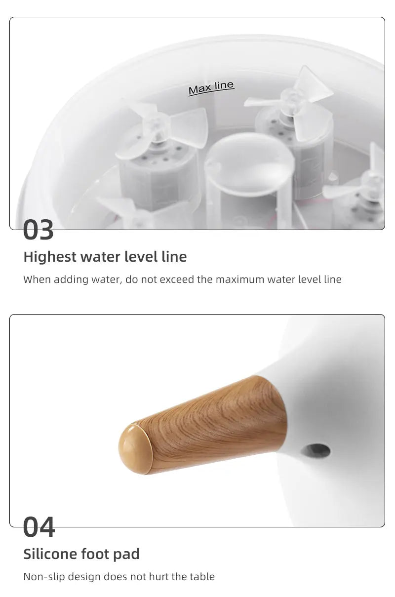 Jellyfish Air Humidifier With Colorful Gradient Lights Essential Oil Diffuser Ultrasonic Mist Maker Fogger Aroma Diffuser