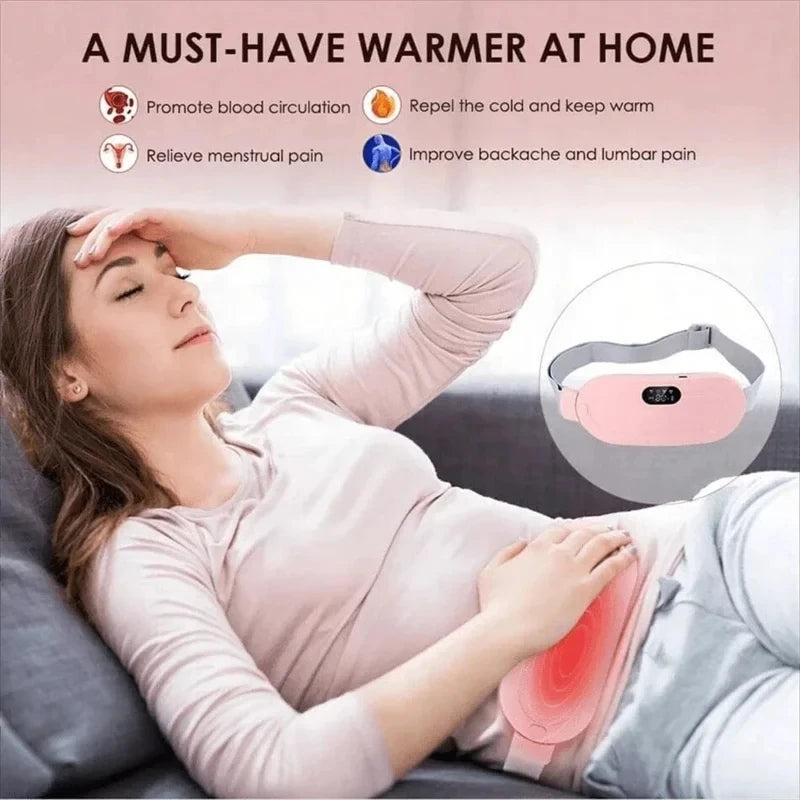 Electric Menstrual Heating Belt for Women Adjustable Waist Heating Pad Warm Massage Comfort Care Portable Home Use Device
