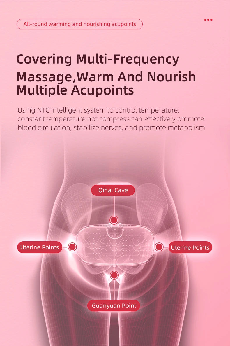 Electric Menstrual Heating Belt for Women Adjustable Waist Heating Pad Warm Massage Comfort Care Portable Home Use Device
