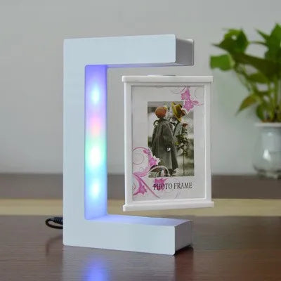 Modern Decor Strange Magnetic Levitation White Photo Frame Magnetic Levitation Display Stand Suspension Ornaments Birthday Gift