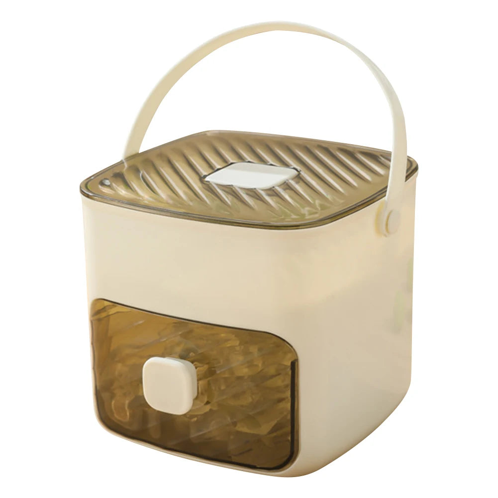 Portable Ice Maker with Handle & Storage Drawer Countertop Ice Cube Maker Compact Ice Maker Machine for Household & Outdoor Use
