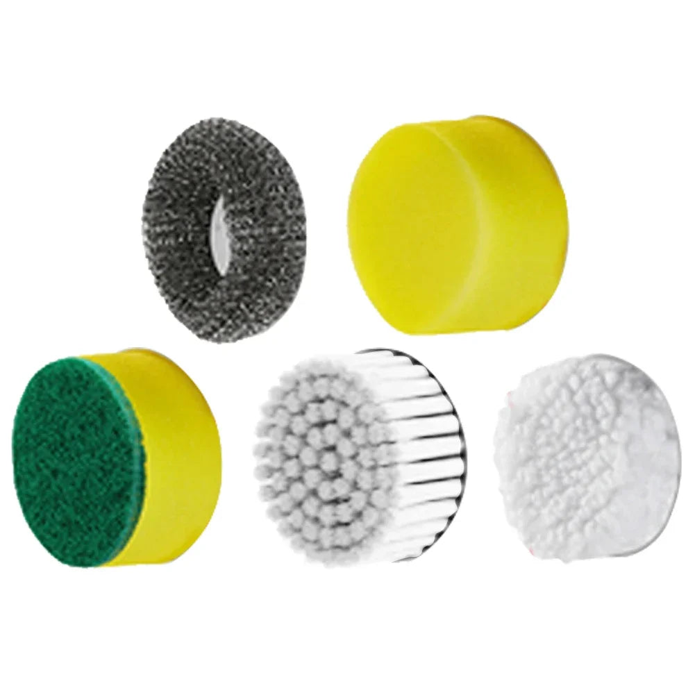 Electric Clean Brush Multifunctional Wireless Clean Brush 360 Degree Rotation 3 Replaceable Brush Heads Bathroom Kitchen Cleaner
