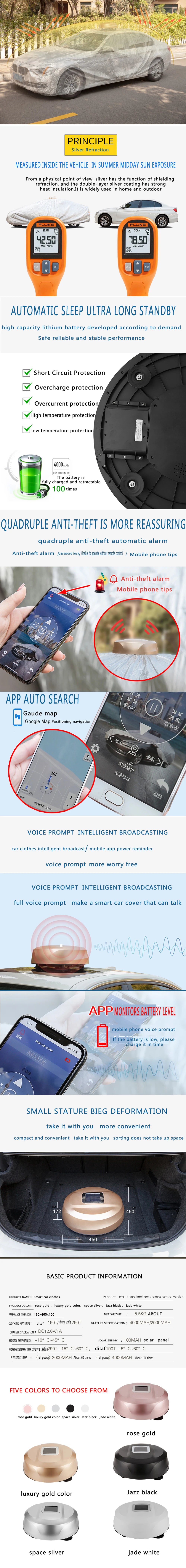 Automatic Car Cover Solor energy Full-automatic Car Cover with Intelligent Remote Control quick and convenient Sunshade Cover