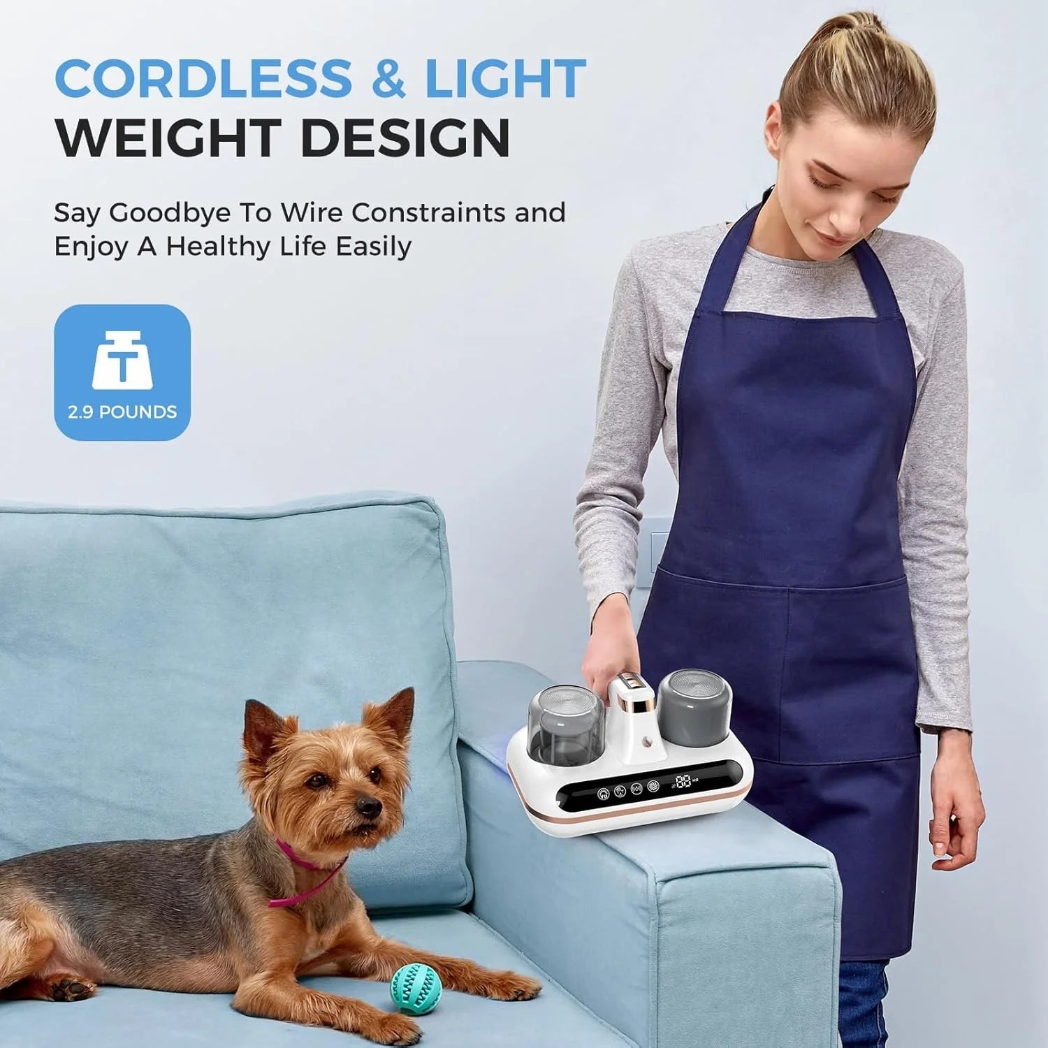 Mattress Vacuum Cleaner - 5-in-1 Cordless Bed Vacuum Cleaner, Powered by UV-C Light & Ultrasonic Technology