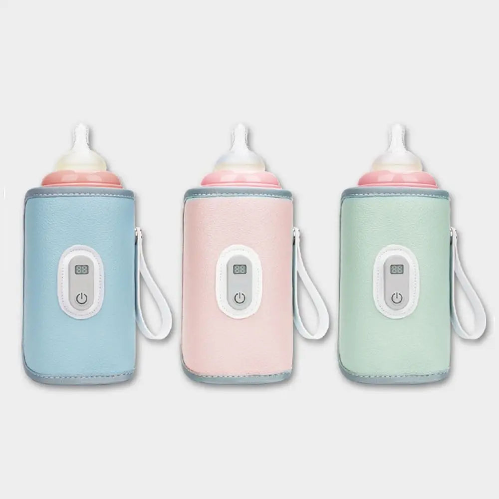 Digital Baby Bottle Warmer Type-C 5 Levels Milk Bottle Insulation Cover Heating LED Display Bottle Thermal Heater Infants