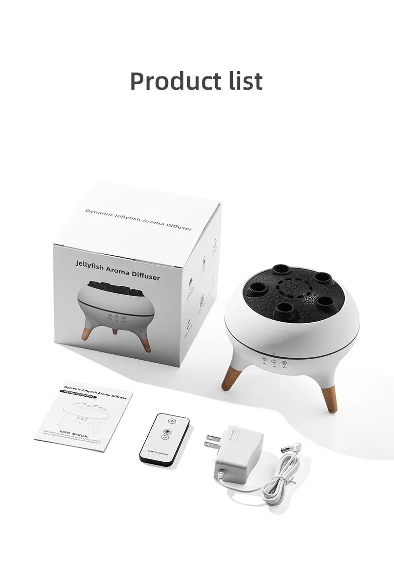 Jellyfish Air Humidifier With Colorful Gradient Lights Essential Oil Diffuser Ultrasonic Mist Maker Fogger Aroma Diffuser