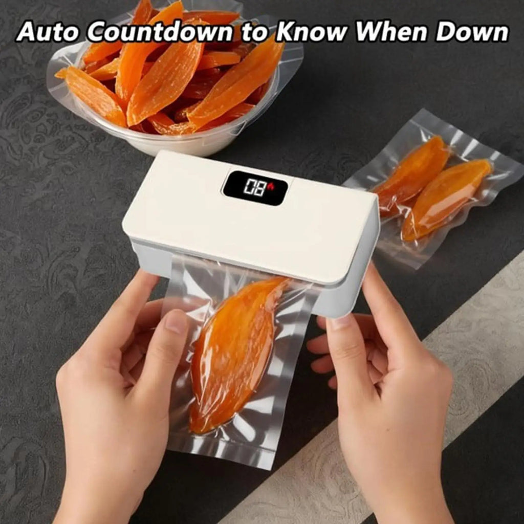Mini Sealer 6-Mode Rechargeable Magnetic Heat Sealer with Cutter Electric Handheld Bag Sealing Machine for Home Kitchen Packagin