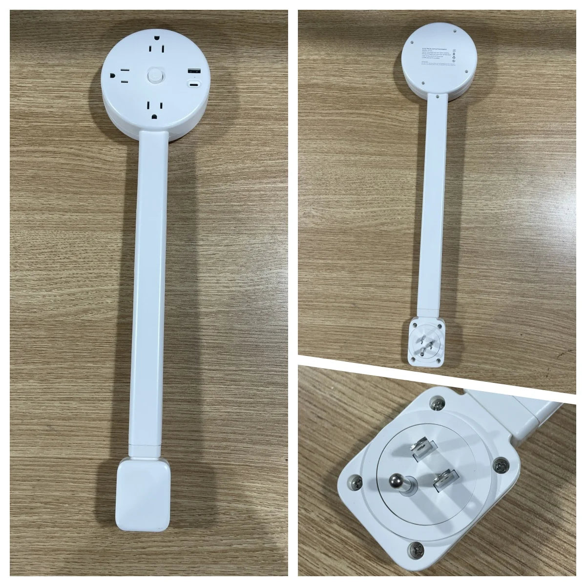 1pc New Electrical Outlet Extender Seat Extender - Power Socket Extender In Three Specification Rotatable Folding Portable Tonfa