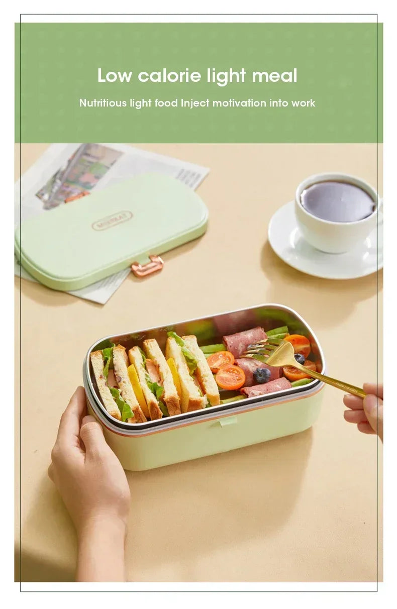 900ML Electric Lunch Box Portable Food Warmer With Heat Preservation For Office Worker Student Camping Heated Meal Box