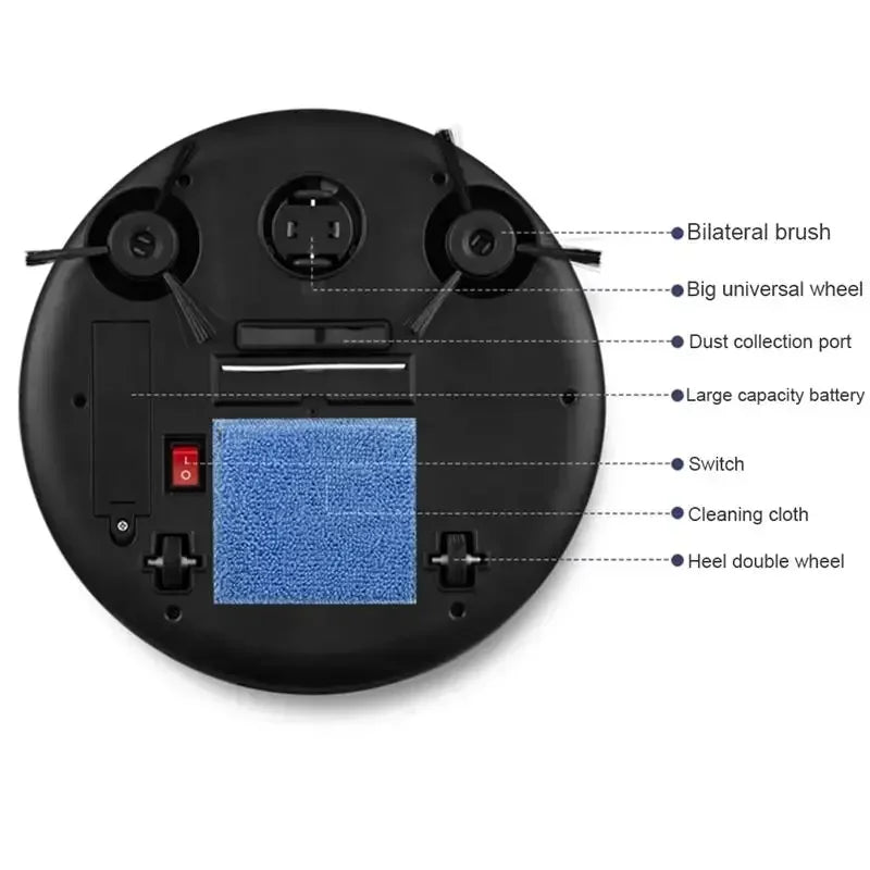 Lenovo Smart Sweeping Robot Mini Silent Vacuum Cleaner Sweep Mop Brush Three-in-one Multi-function Intelligent Cleaning Machine