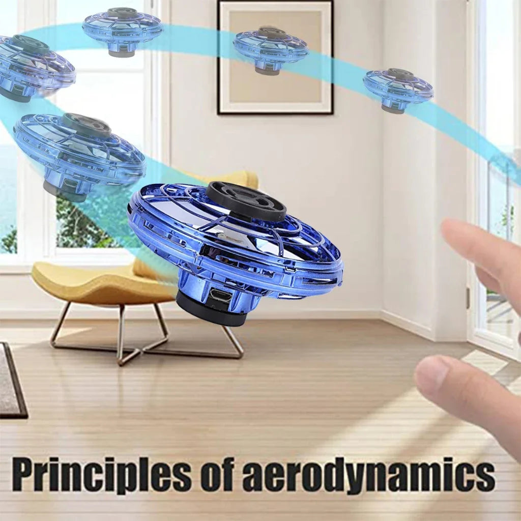 NEW Flying LED Fidget Spinner Fidget Spinning Spinner, Spinning Ball, Light-emitting Floating Aircraft Stress-relieving Wonder
