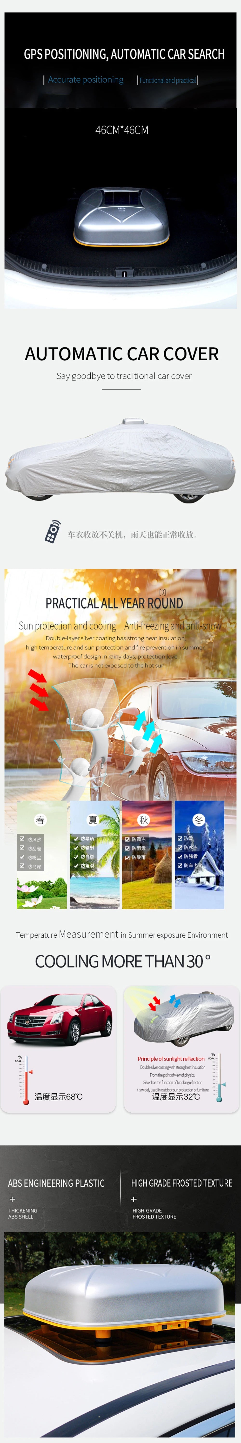 Automatic Car Cover Solor energy Full-automatic Car Cover with Intelligent Remote Control quick and convenient Sunshade Cover