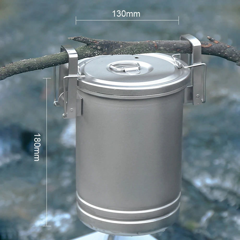 Camping Hiking Rice Cooker Outdoor Portable Picnic Cookware Stainless Steel Pot Multifunctional Travel Cooking Accessory