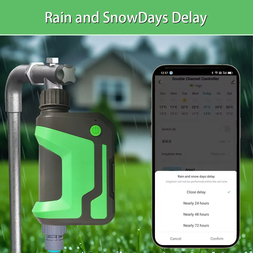 Wifi Smart Sprinkler Timer Garden Hose Watering System, Outdoor Water Timer Programmable,With Tuya App Remote Control Alexa 2025