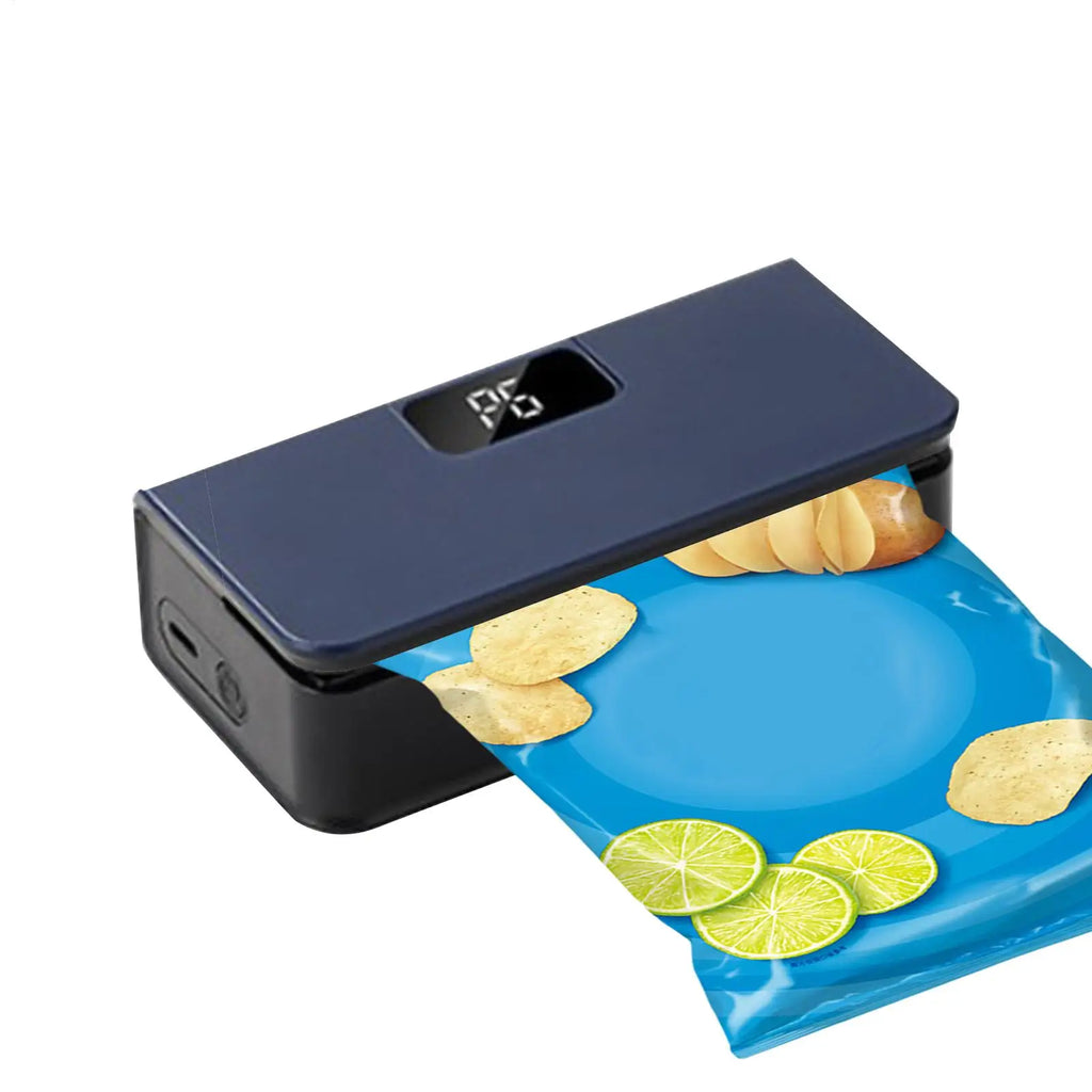 Mini Sealer 6-Mode Rechargeable Magnetic Heat Sealer with Cutter Electric Handheld Bag Sealing Machine for Home Kitchen Packagin