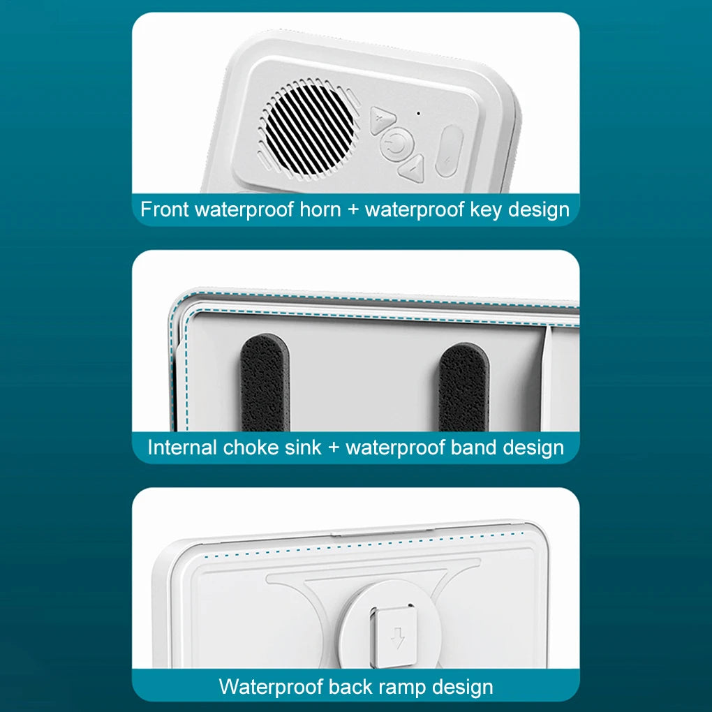 Bathroom Waterproof Mobile Phone Box Bluetooth Speaker Audio Bath TV Stand Mobile Phone Holder 360° Rotation Touch Screen