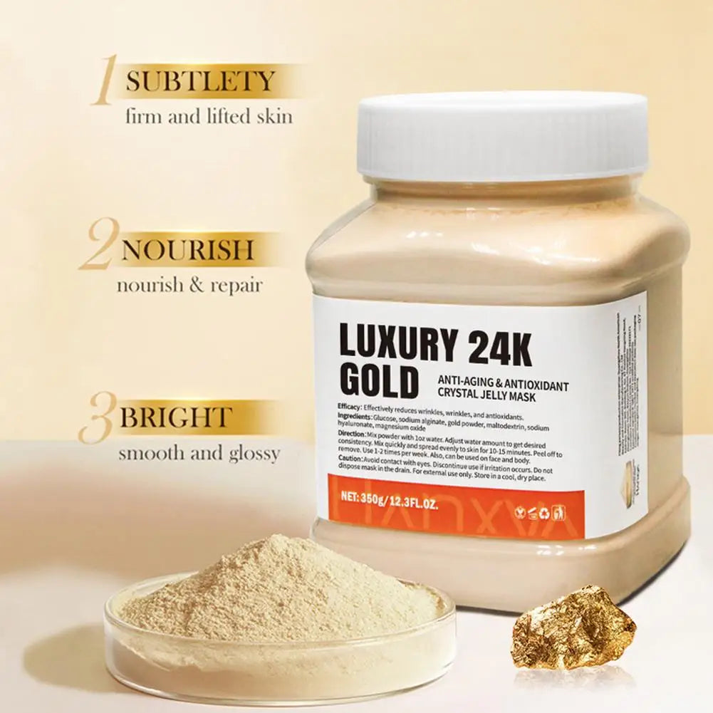 Rose Jelly Face Mask Hydrating Hydro Gel Peel-Off Mask for Nourished Glowing Skin with Smoothing Effect Powder-to-Gel Formula