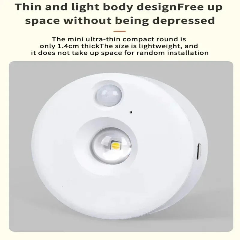 LED Motion Sensor Night Light Wireless Under Cabint Lights Dimmable USB Rechargeable Lighting Kitchen Aisle Closet Home Decor