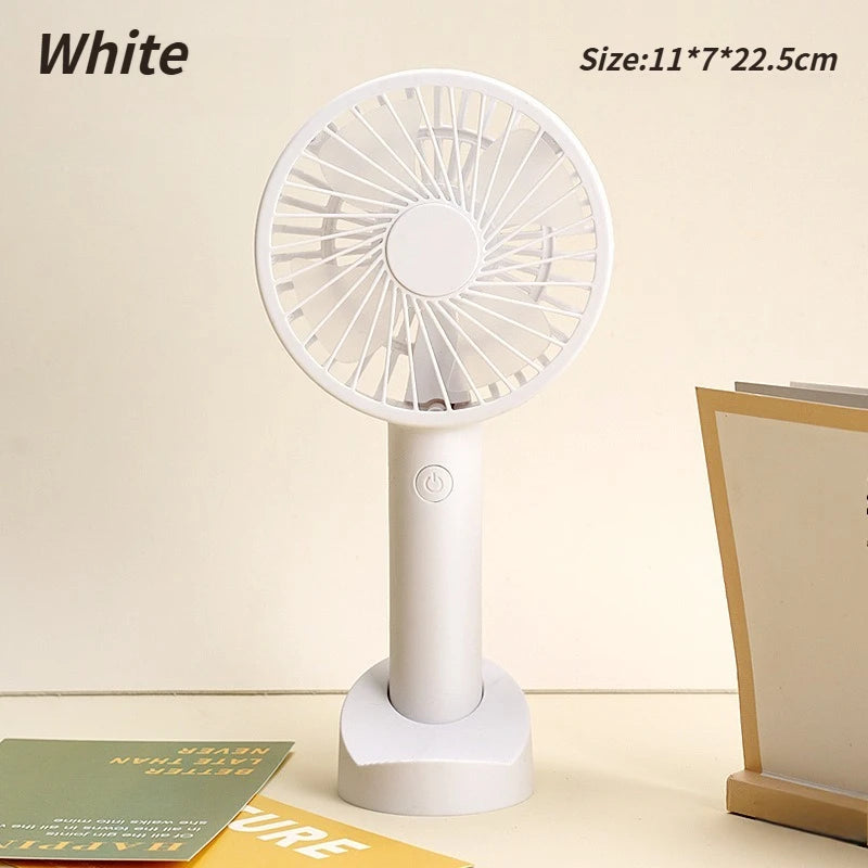 Multi-Purpose USB Desk Fan - 3-in-1 Portable Rechargeable Handheld Fan for Office, Home, Dorm Rooms & Outdoor Activities