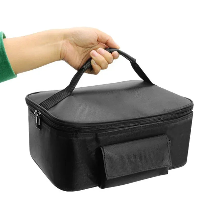 Portable Car Food Warmer Bag 12V Personal Car Electric Lunch Warmer Food Cooking Reheating Lunch Bag for Car Truck Work Travel