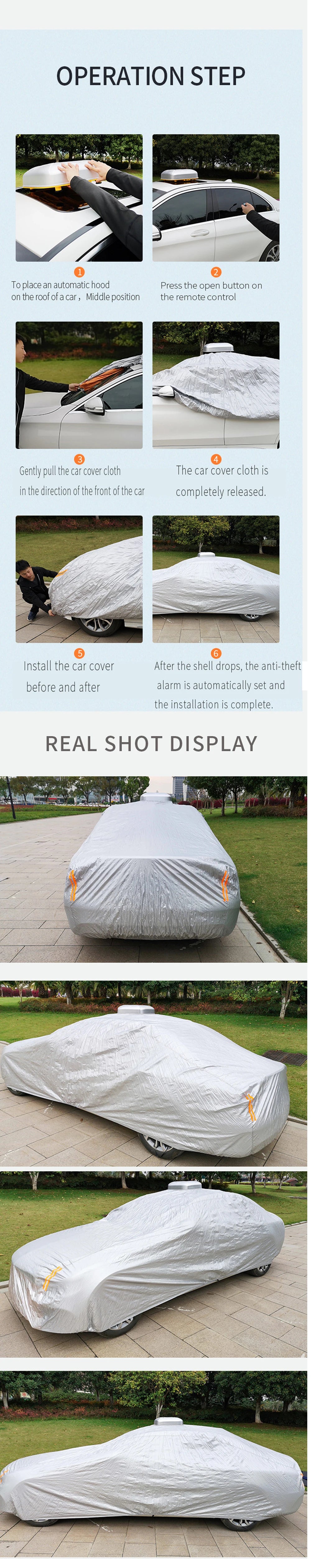 Automatic Car Cover Solor energy Full-automatic Car Cover with Intelligent Remote Control quick and convenient Sunshade Cover