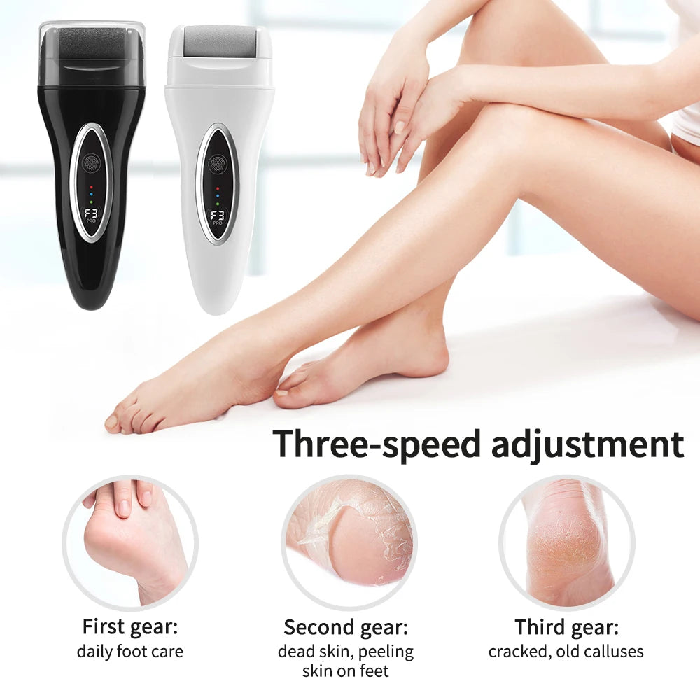 Electric Foot Grinder Automatic Pedicure Tool Remove Dead Skin Calluses Thick Leather Polishing Gentle Exfoliation 2 Gears