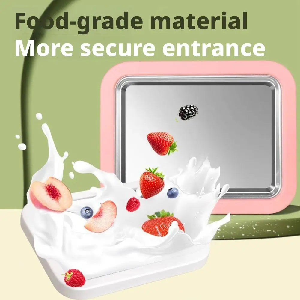 DIY Ice Cream Maker Yogurt Maker Machine with 2 Spatulas Homemade Rolled Cream Sorbet Gelato,Household Ice Cream Roller Pan