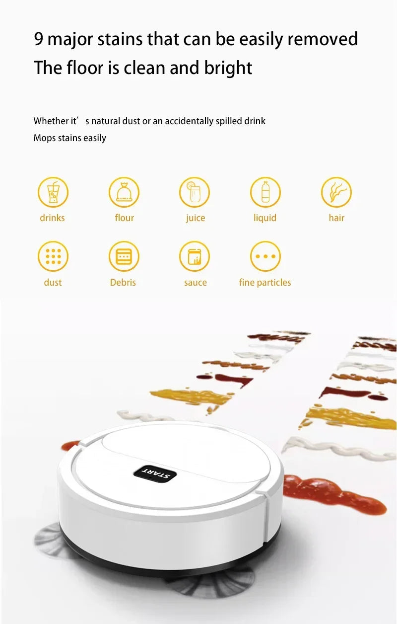 Smart Sweeping Robot Mini Silent Vacuum Cleaner Powerful Sweep Mop Brush 5-in-1 Multi-function Cleaning Machine For Home 2026