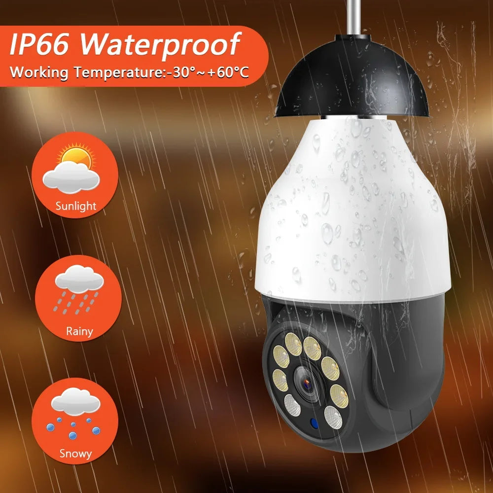5MP 5G Bulb Camera E27 WiFi TUYA Smart Life PTZ IP CCTV Outdoor Night Vision 3MP Security Video Bulb Surveillance Camera TUYA