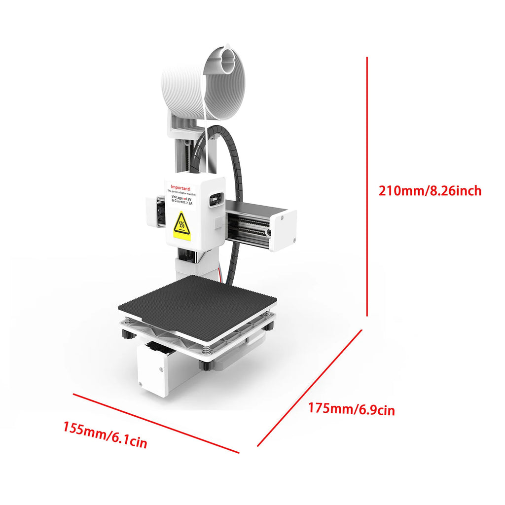 EasyThreed K10 Mini 3D Printer  100x100x100mm Build Size with One-Key Printing & Removable Platform, Ideal for Beginners & Kids