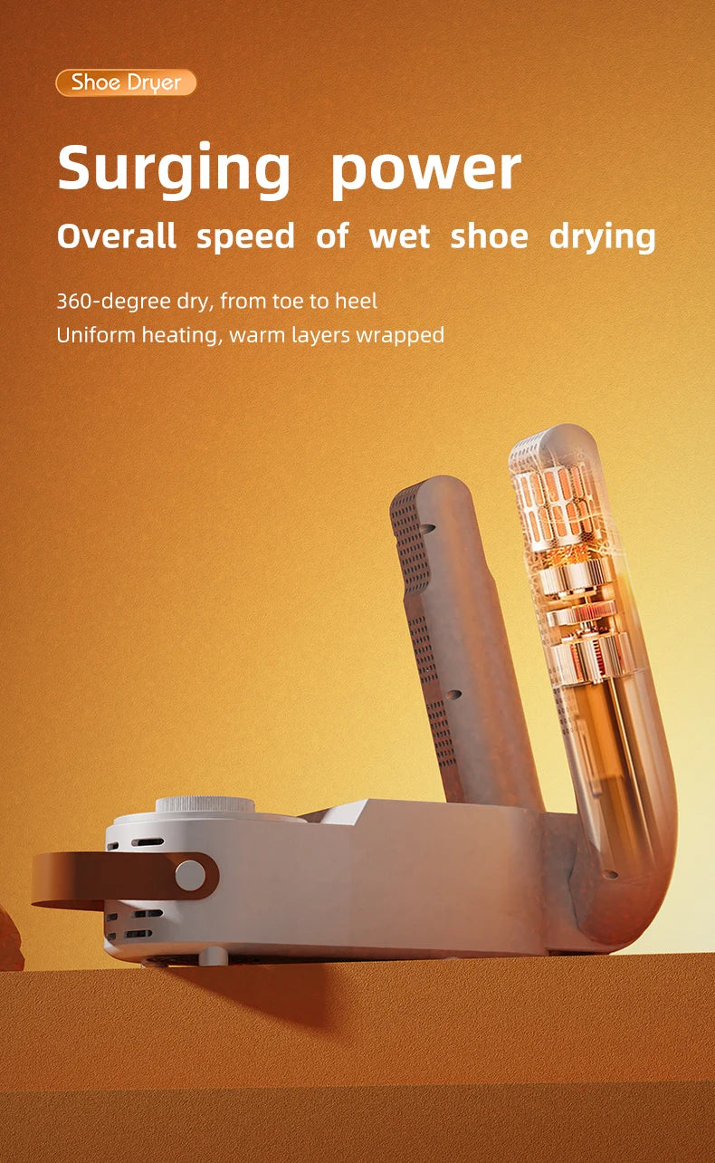 Household Shoe Warmer Heater Quick Drying Deodorizing Sterilizing Shoe Dryer Intelligent Timer Shoe Dryer Adjustable Dryer