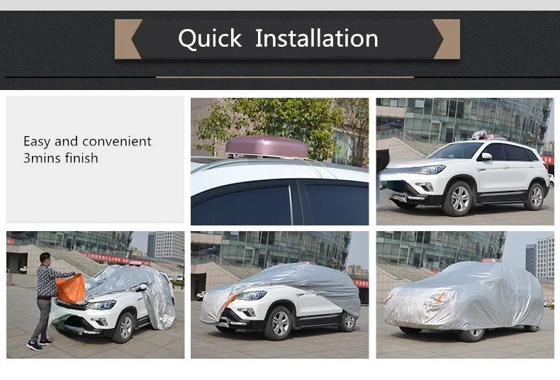 Automatic Car Body Cover Waterproof for Outdoor Heat Sun Rain Snow Protection