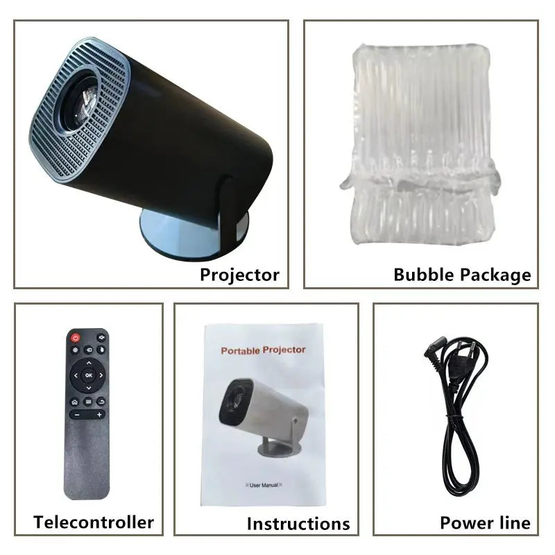 Mini Smart Projector P30 Android 11 WiFi 6 Technology 4K 1080P Video 1280x720P Native Resolution Portable Home Entertainment