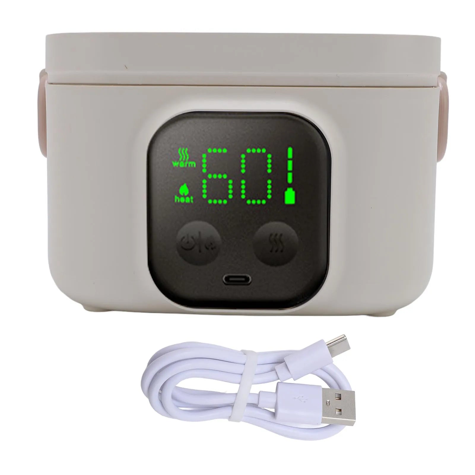 Electric Lunch Box Food Warmer Portable Insulation Mode Rechargeable 500ml Intelligent Constant Temperature Bowl for Travel