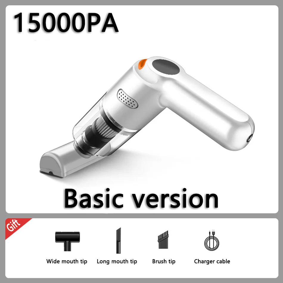 Wireless Mini Vacuum Cleaner 15000PA High Power 120W Cordless Handheld Robot Dust Blower for Car Home Pet Hair