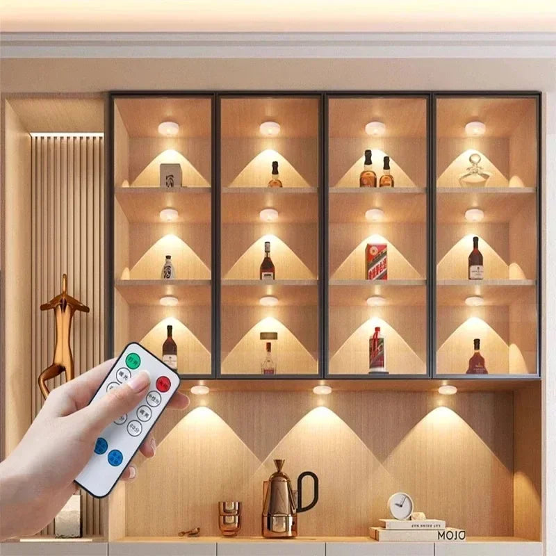 LED Motion Sensor Night Light Wireless Under Cabint Lights Dimmable USB Rechargeable Lighting Kitchen Aisle Closet Home Decor