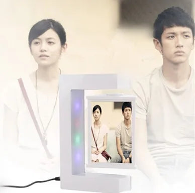 Modern Decor Strange Magnetic Levitation White Photo Frame Magnetic Levitation Display Stand Suspension Ornaments Birthday Gift