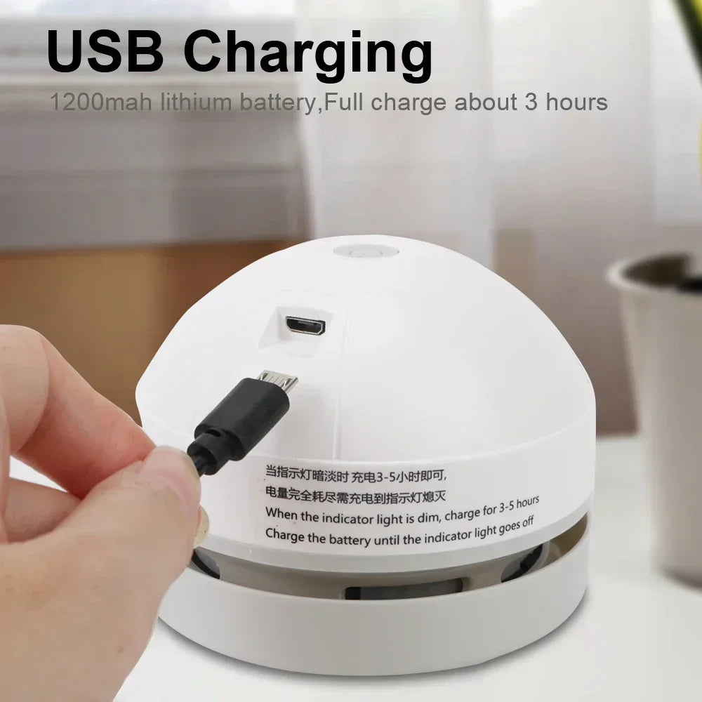 Mini Vacuum Cleaner Portable Desk Table Dust Vacuum USB Handheld Table Sweeper Hair Pencil Crumbs Cleaning Tool Vacuum Cleaner